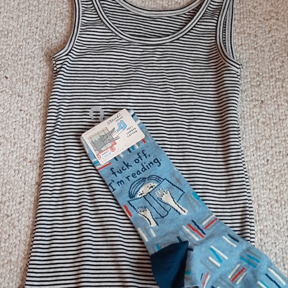 Fun socks& striped tank bundle - Picture 2 of 3